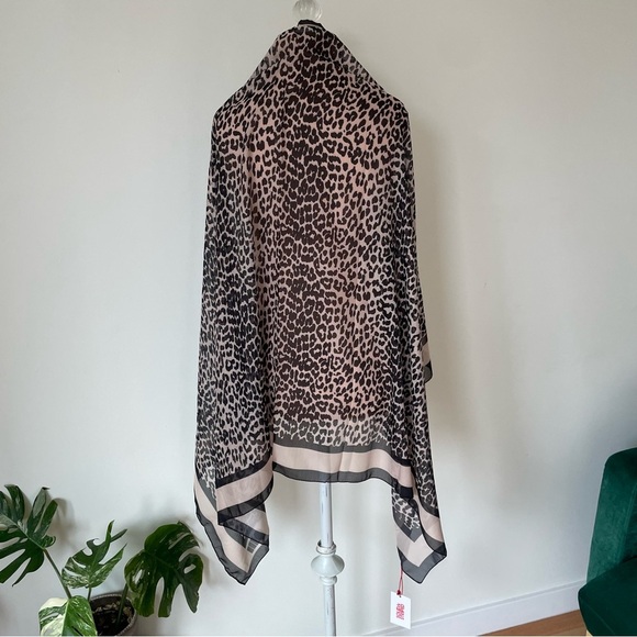 Solid & Striped Pareo Leopard Print Polyester Wrap Coverup Sarong Scarf NWT OS - Picture 7 of 12